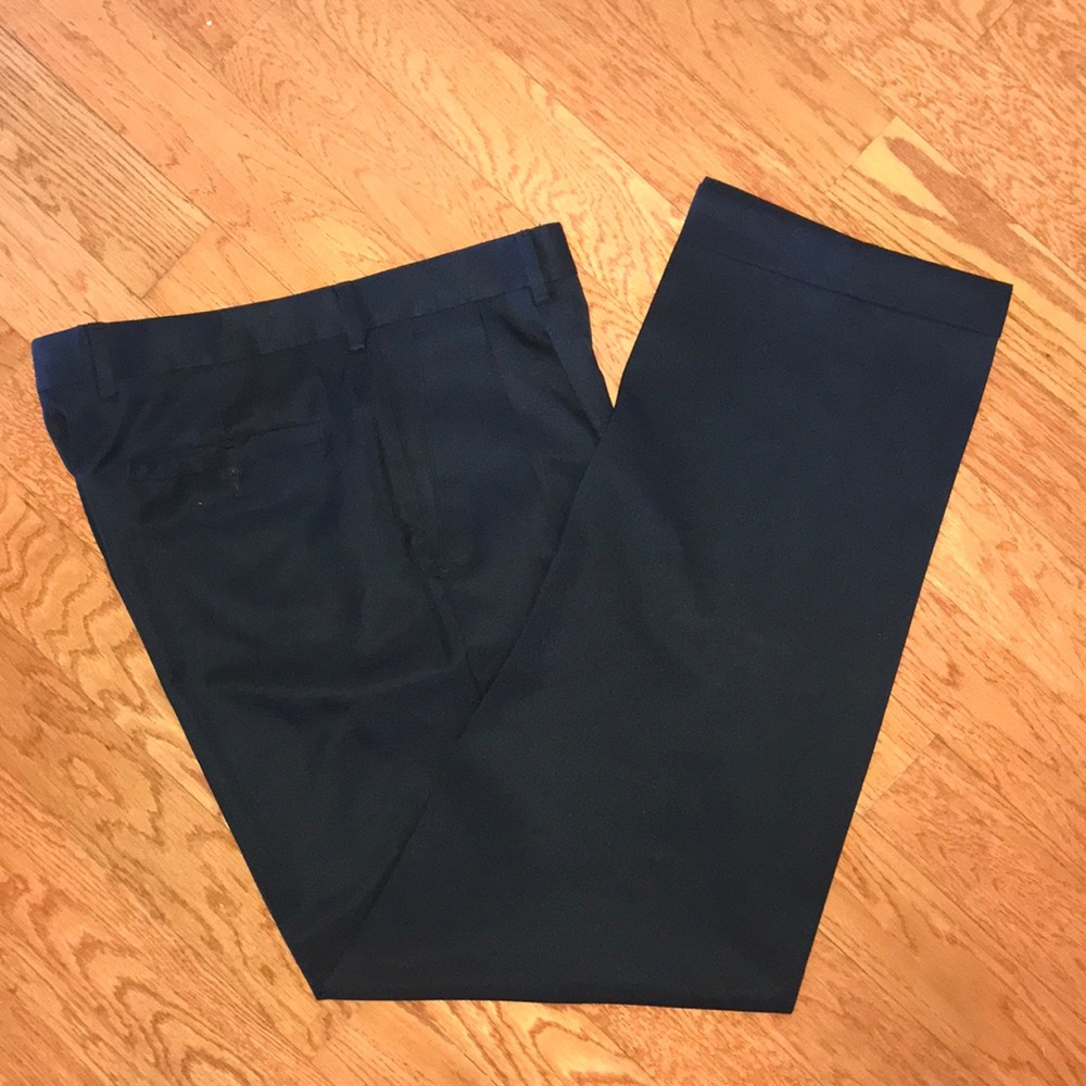 Black Louis Raphael Pleated Dress Slacks 36W 32L